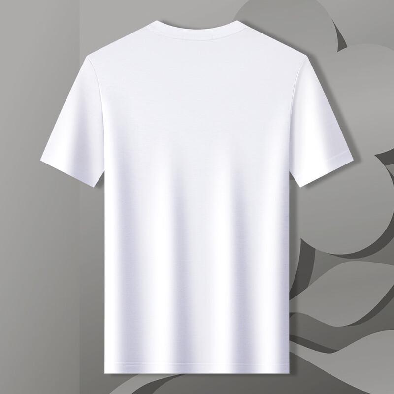 MONTAGUT Men's Embroidered Cotton Blend Short Sleeve T-Shirt