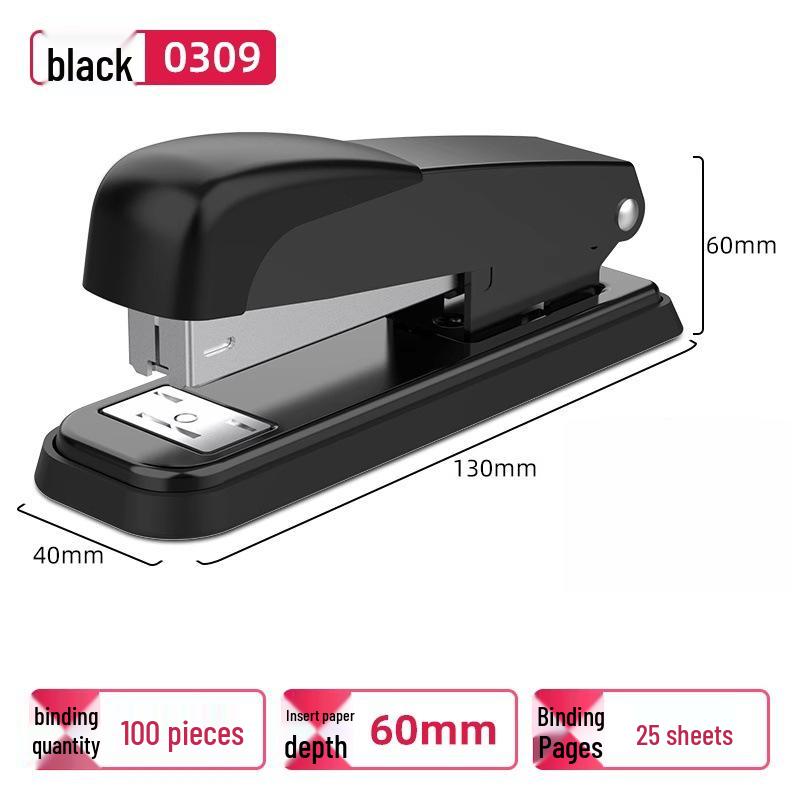 Standard White Office Stapler - Multifunctional Manual Stapler for Students and Professionals
