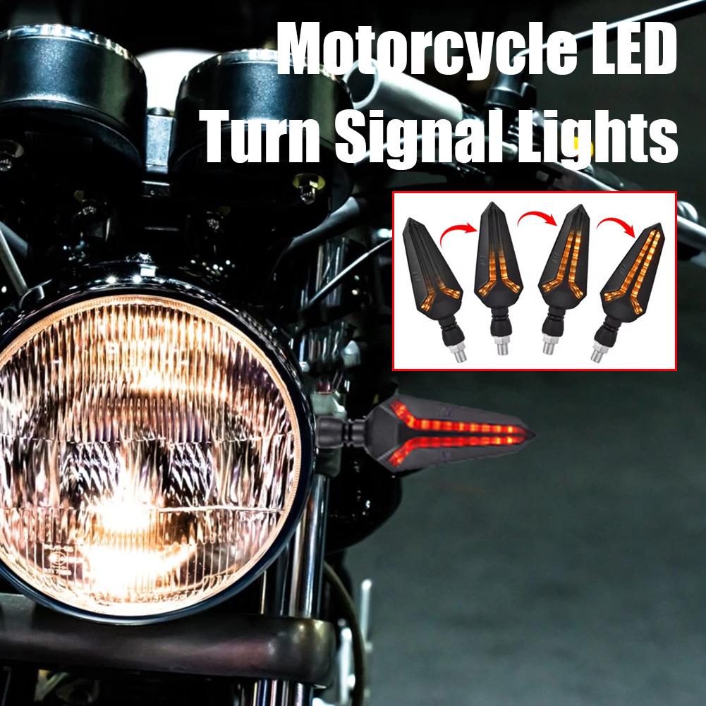 Universal Motorcycle LED Turn Signal Lamp 12V Waterproof Flash Amber Lights Light Indicator Running Q7H8