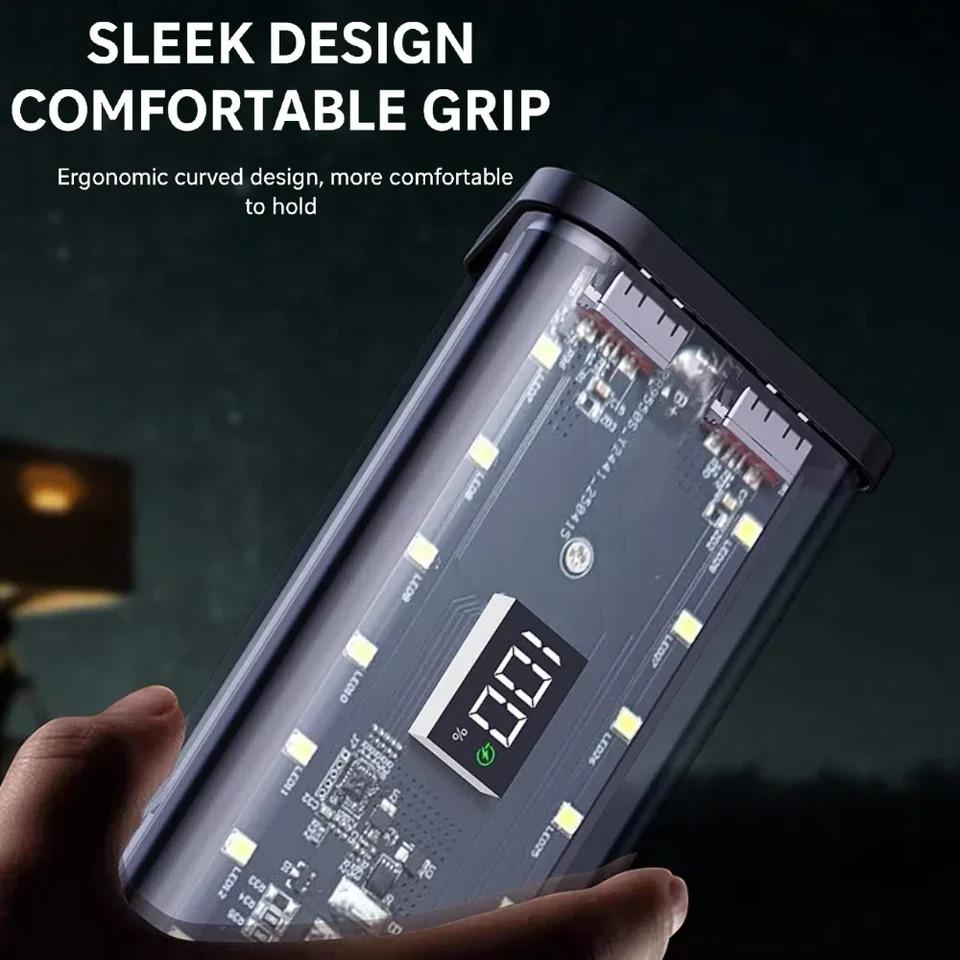 22.5W 6*18650 Carcasă Power Bank Carcasă Transparentă Încărcare Rapidă Suporturi Carcase Detașabile Cutie de Depozitare Baterii Fără Baterie