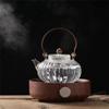 Good-Glass Teapot Wood Handle Teawear High Boron Silicon Transparent Pumpkin Pot Glass Teapot With Filter