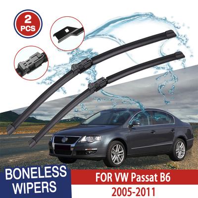 Pióra wycieraczek do VW Passat B6 2005-2011 Przednie Czyszczenie szyby przedniej Okno Szyba Części samochodowe Samochodowe szczotki do deszczu 24''+19''