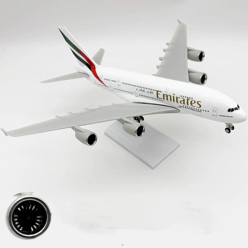 Airbus Model A380 Emirates Airlines Airplane 30cm Model Resin Diecast Plane With Base Collection Gift Ornament Home Decoration