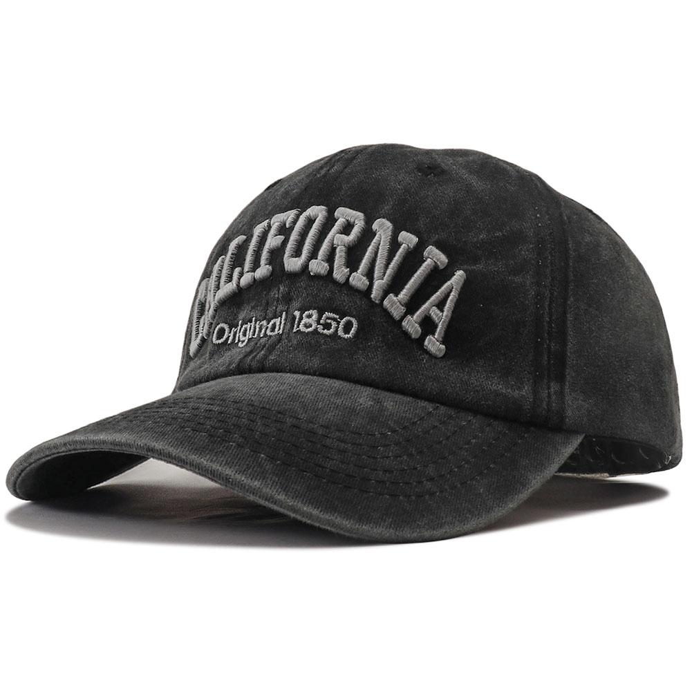 Casquettes de Baseball Réglables Utilisation Extérieure Chapeaux de Soleil Décontractés Pour Femmes Hommes Hip Hop Coton Lavé Casquette Snapback Mode Broderie Californie