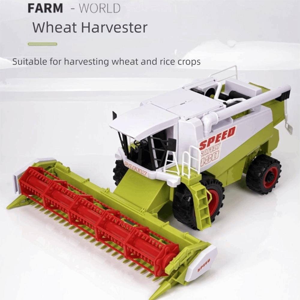 High Simulation Farm Tractor Toy Inertial Driving Farm Truck Toy Harvester Truck Model Kids Toy