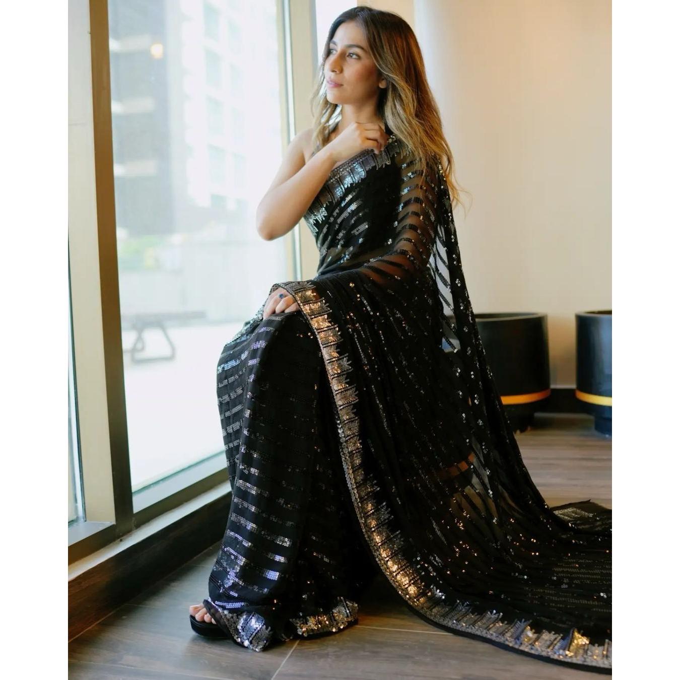 

Стильные красивые сари в стиле вестерн для женщин