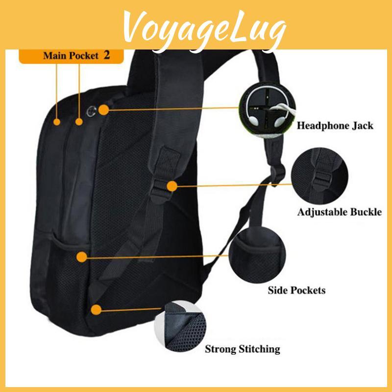 Durable Tom Clancy Rainbow Six Siege Backpack With Adjustable Shoulder Straps And Headphone Jack