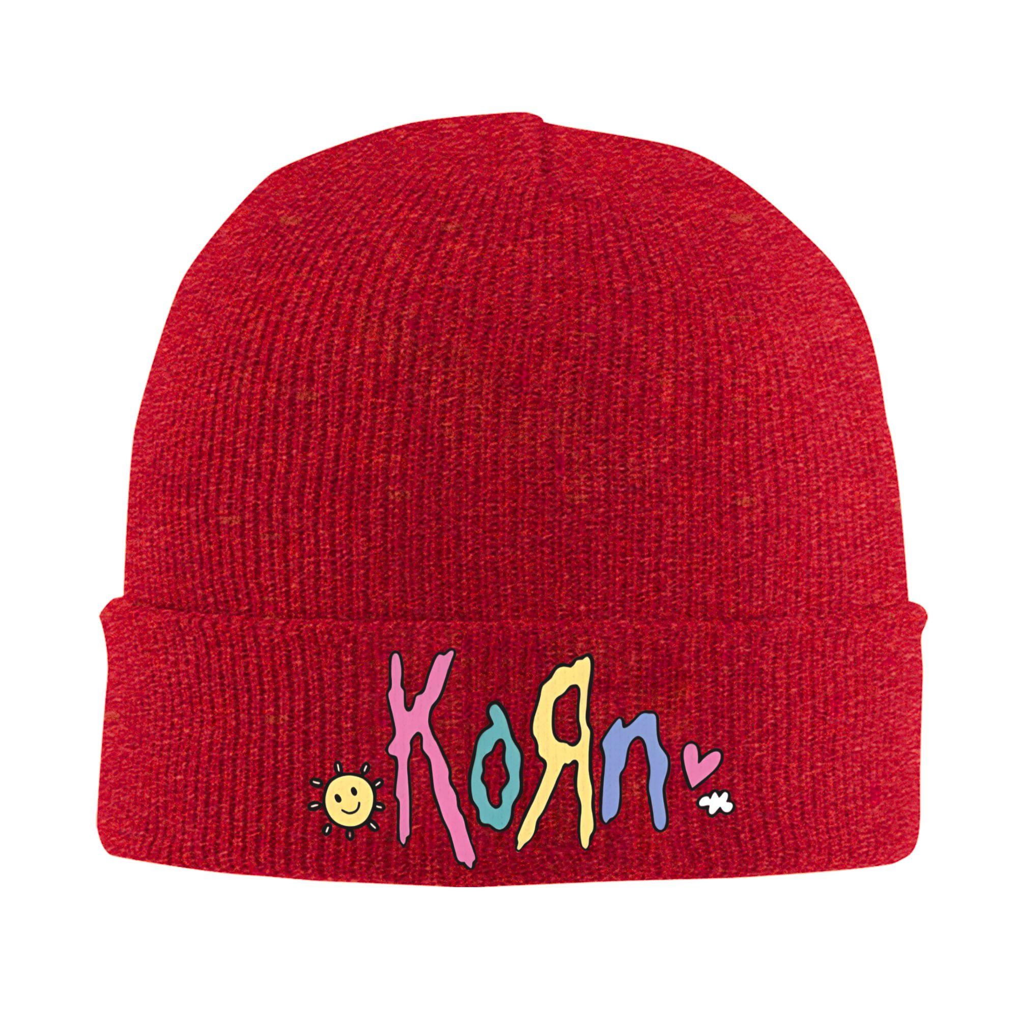 Korn Music Streetwear Rock Band Knitted Caps for Women Unisex Beanie Autumn Winter Hat Acrylic Casual Melon Cap One Size