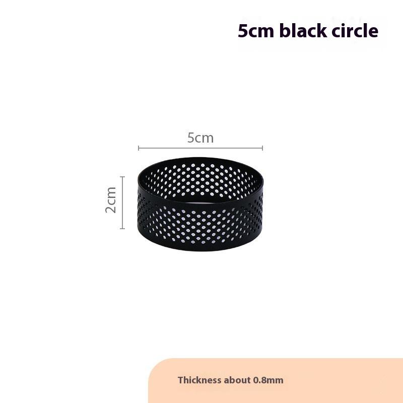 5/6/7/8/9/10 Cm Perforated Tart Rings With Hole Stainless Steel Tart Bottom Tower Fruit Pie Quiches Cake Ring Mousse Baking Mold
