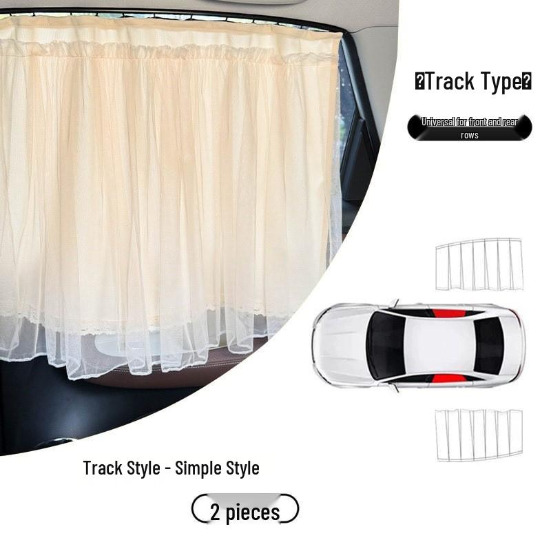 Car Window Sun Shade Privacy Curtains for Front and Rear - Protects Interior & Aids Baby Sleep