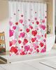 Valentine's Day Shower Curtain Pink Red Love Bathroom Romantic Polyester Waterproof Shower Curtain 180x180cm