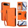 Wallet Case for 16 5G Leather - Leather/PU, Orange, With Lanyard