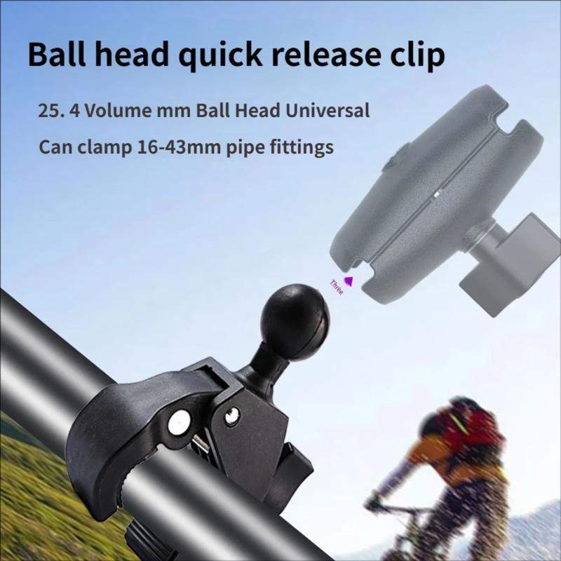 Aluminum Motorcycle Handlebar Camera Mount With 360 Degree Rotation Easy Installation For Action Camera Accessories