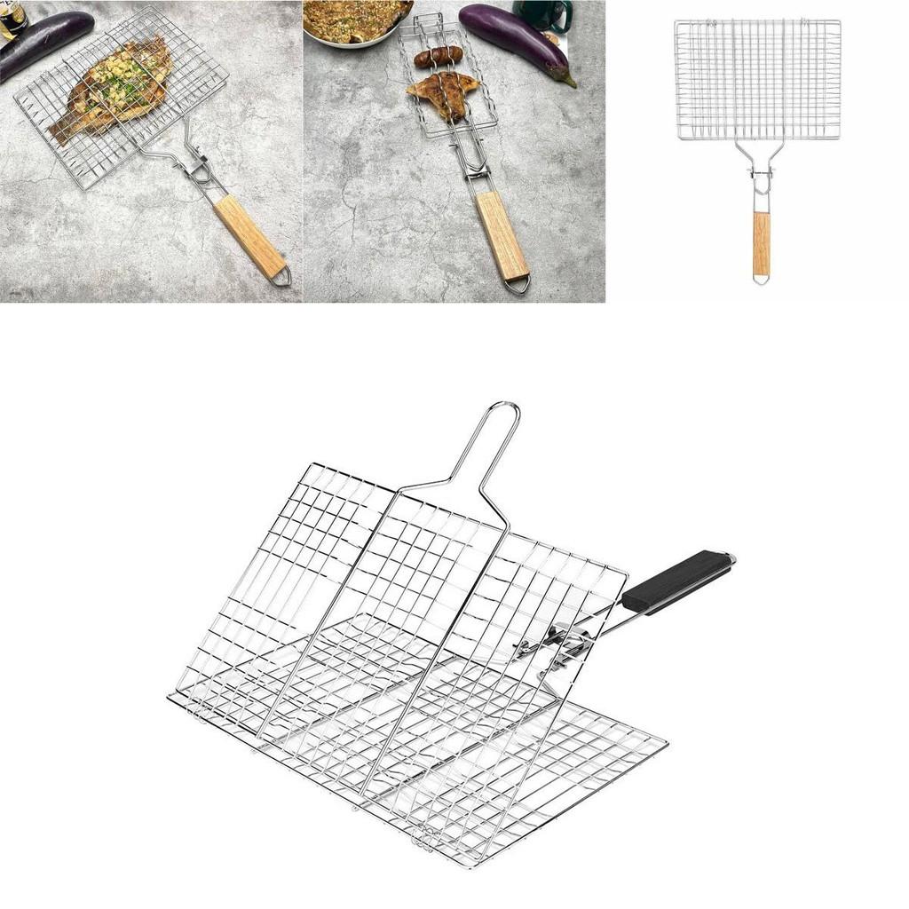 Stainless Steel Bbq Grill Tongs With Foldable Handle For Outdoor Cooking And Grilling