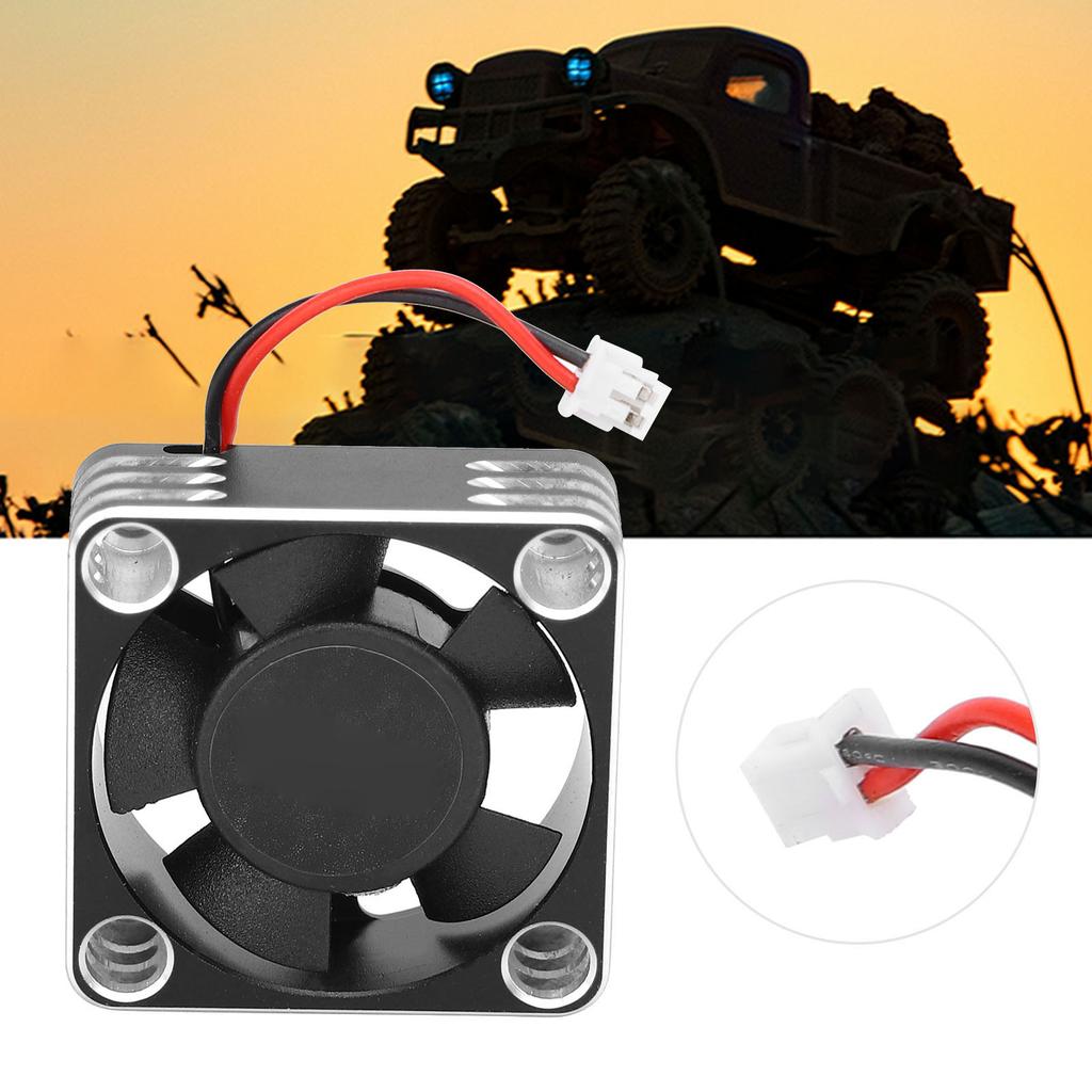 SURPASSHOBBY Electric Motor Cooling Fan 30x30mm 28000RPM 58V Fit for 1 10 1 12 1 8 RC Car(Black Silver )