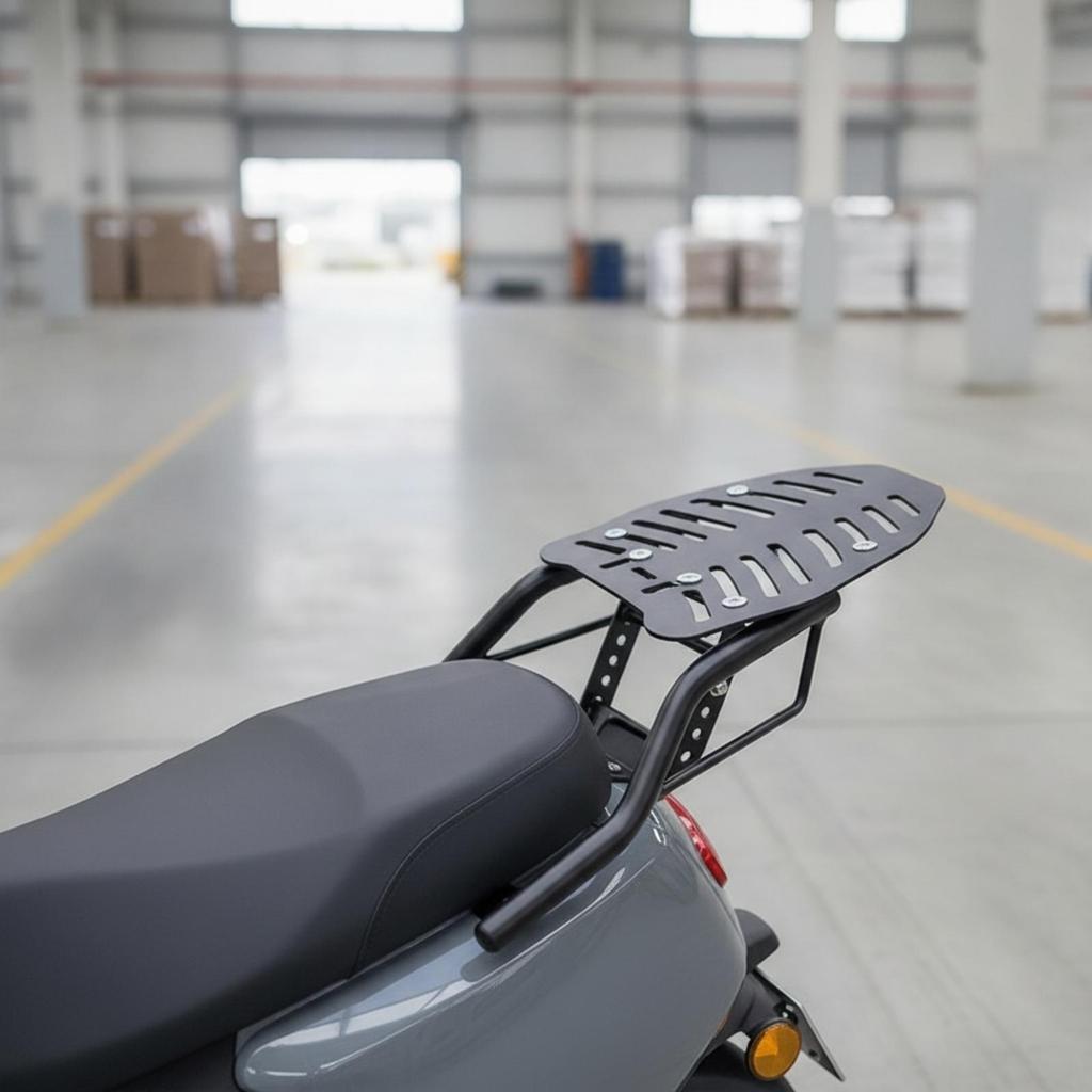 Portaequipajes Trasero para Patinete Eléctrico Accesorio Resistente Fácil de Instalar para el Desplazamiento Diario