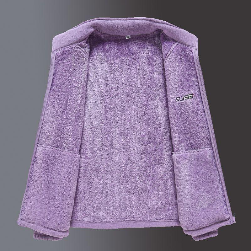 2026 Autumn/Winter Women's Thick Fleece Sherpa Jacket with Warm Stand Collar
