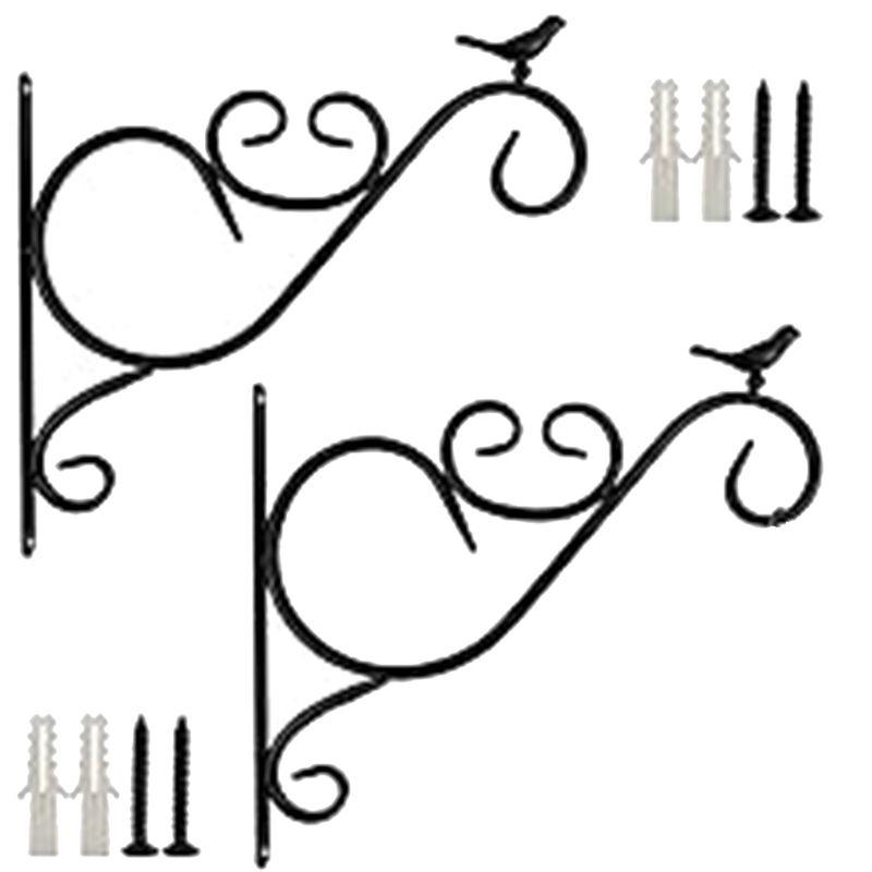 ABMH-Wall Hanging Plant Bracket, Retro Iron Metal Wall Lantern Wall Hanger For Hanging Plant Flower Bird Feeder