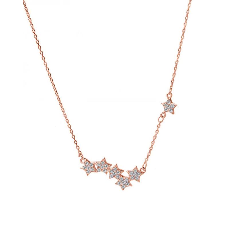 

ZHOUYANG Pendant Necklaces For Women Ins Collarbone Chain Little Star Micro Cubic Zirconia Silver Color Fashion Jewelry KBN397