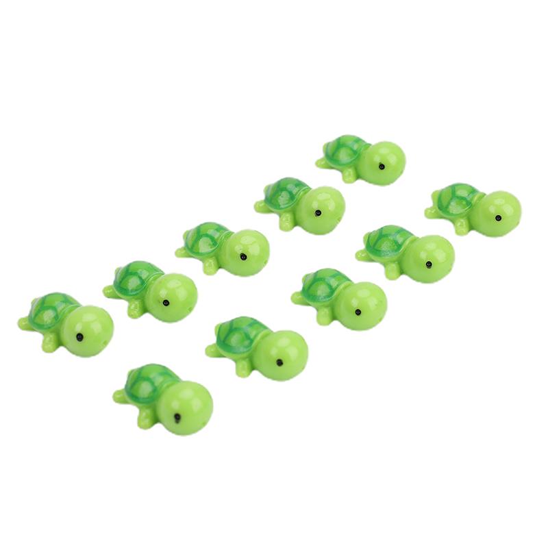

10 Pcs Mini Turtle Figurines Dollhouse Bonsai Garden Micro Landscape