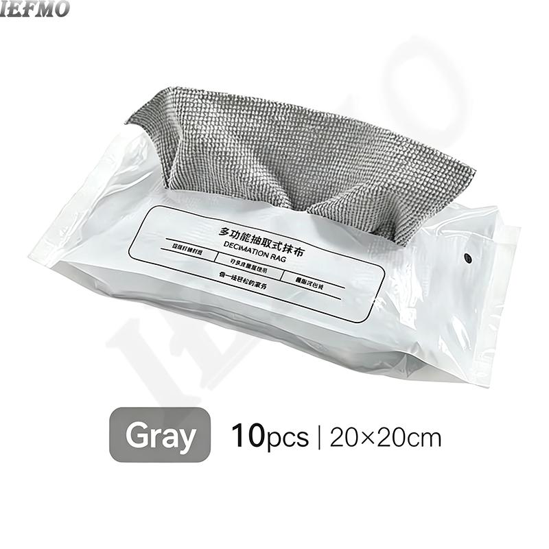 Draw-Out Microfiber Dish Wipes Super Absorbent Kitchen Towels,Reusable & Disposable Scrubber Sponges,Lazy Housework Cleaning Rag