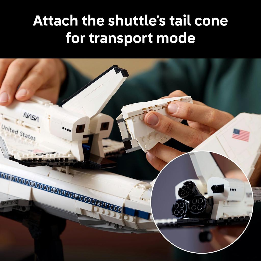 LEGO Icon Shuttle Transporter 10360 Toy Blocks for Boys and Girls, Ages 18 and Up, Domestically Distributed