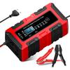 12V/24V 10A Smart Pulse Car & Motorcycle Battery Charger with Large Display