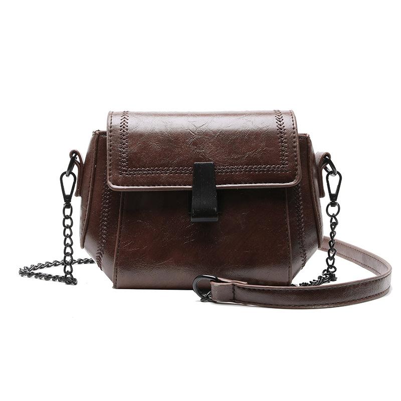 Fashionable Retro Niche Design Commuter Bag with Chain Strap and Single Shoulder Crossbody Bag