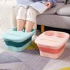 Portable Foldable Foot Bath & Massage Basin for Adults - Thickened Plastic Foot Soaking Bucket for Home & Dorm.