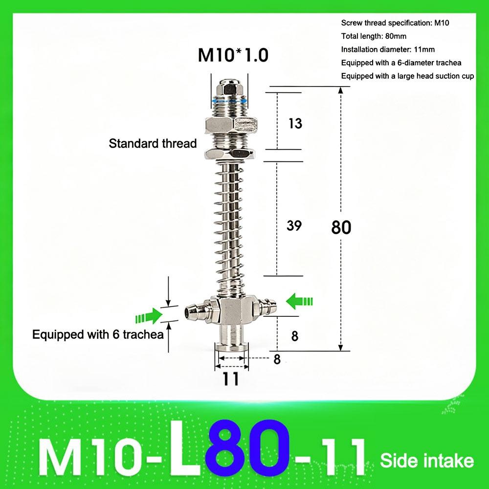 1Pcs M10 Vacuum Suction Cup Base Holder Vacuum Nozzle Rod  for Pneumatic Manipulator Mechanical Arm