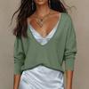 Women's V-Neck Blouse Fashion for Casual Daily Wear