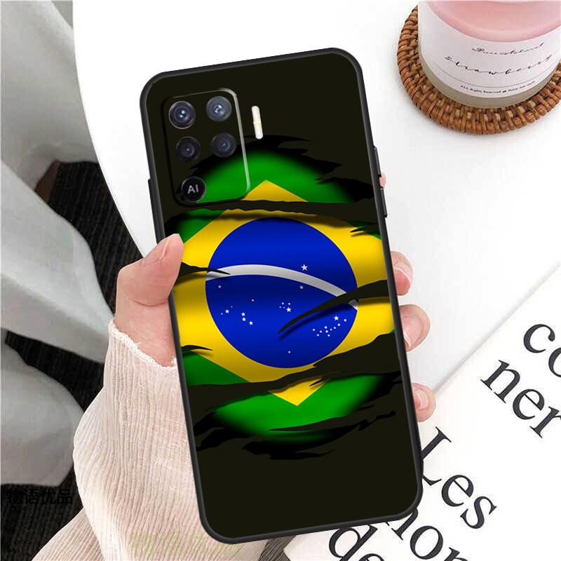 Brazil Brazilian Flag Case For Oppo A58 A5 Pro A15 A16 A17 A57 A77 A94 A74 A54 A76 A96 A40 A60 A80 A18 A38 A78 A98
