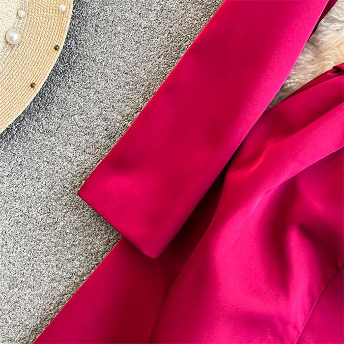 Осенне-зимнее платье-блейзер во французском стиле Хепберн — фото 9