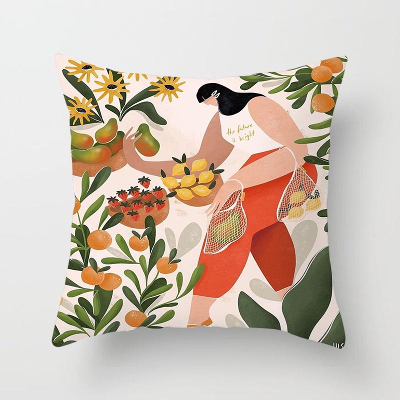 

Домашняя наволочка, квадратное офисное украшение, наволочка, иллюстрация, женское украшение с принтом 40x40cm