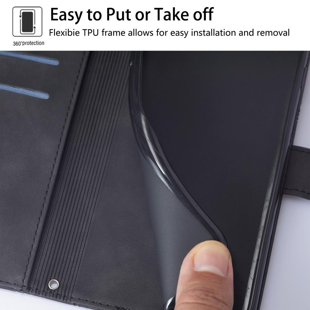 6-Color Fashion Business Style PU Leather Phone Wallet Case for Motorola Moto E13,E20,E30,E40,Moto G,Moto G Play,Moto G Stylus,G04,G05,G13,G23,G53...