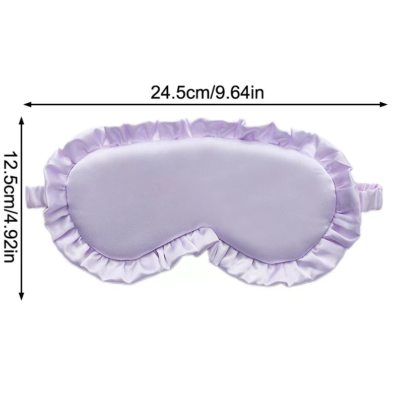 Silk Ruffle Sleep Eye Mask Eye Protection Travel Soft Sleeping Shading Eye Covers Multicolor Eye Patches For Woman Man