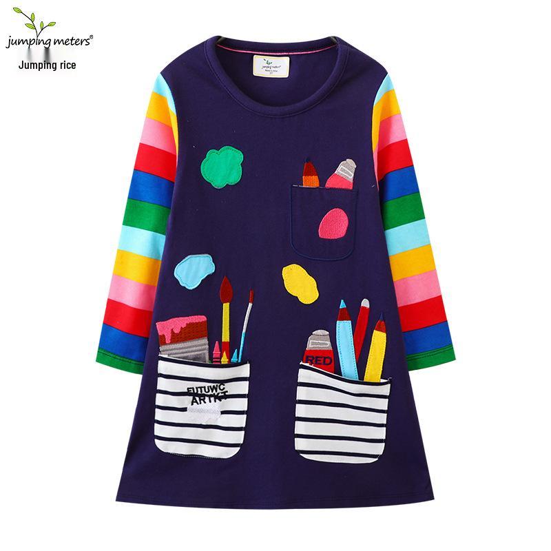Autumn & Winter Long-Sleeved Dress for Girls Aged 1-7 – Stylish European & American Design