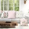 Retro Pink Rose Cushion Pillowcase Printed Polyester 40/45/50Cm Throw Pillowcover Decorative Sofa Cushion Pillowslip Home Decor