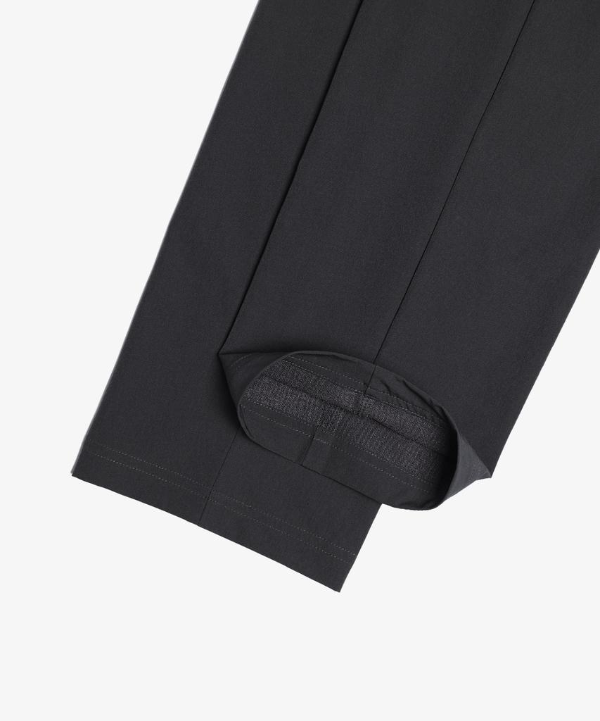 Baellob Plain Good Belt Pants Charcoal