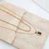 Special For Retro Double-Layer Stacking, Black Acrylic Pendant Necklace, High-End French Women'S Necklace.