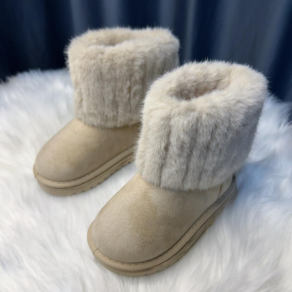Winter New Children's Border Trade Snow Boots, Men's and Women's Cotton Boots, Warm Shoes, Short Boots
