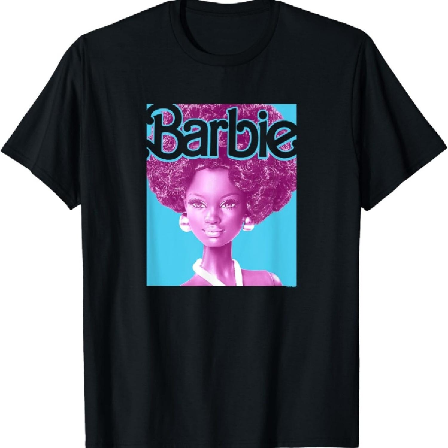 

Барби - Афро Барби - Футболка с кукольным принтом XXXXXL чёрный