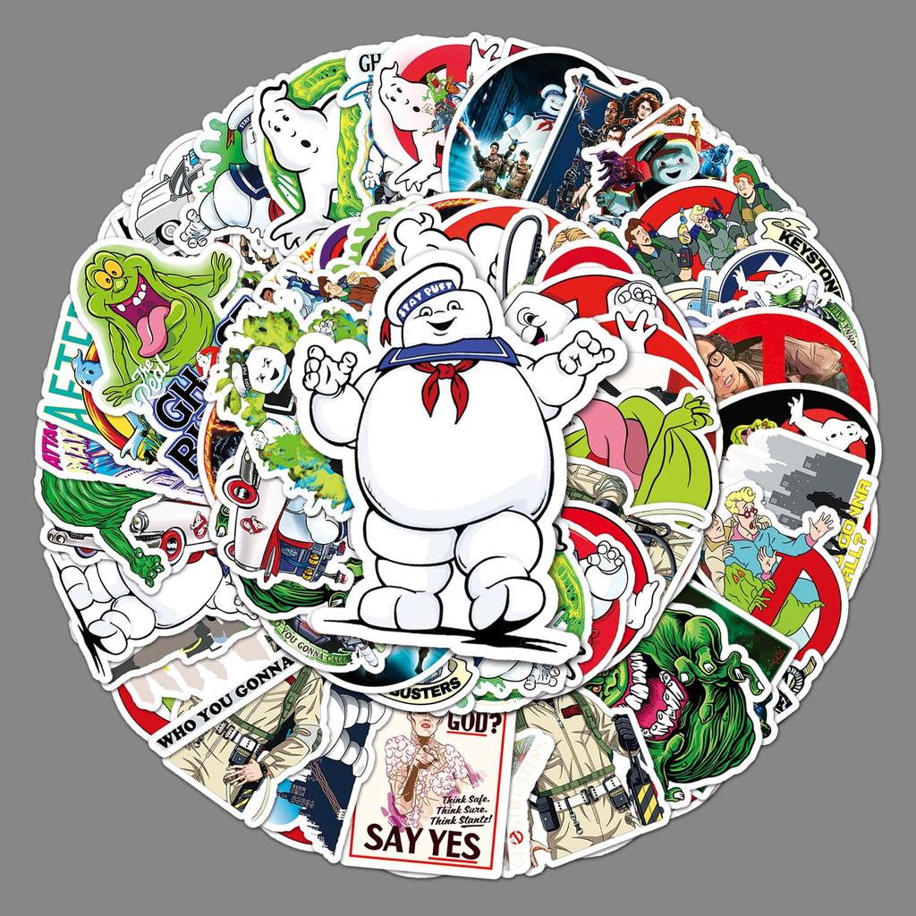 Ghostbusters Graffiti Stickers: 50 Creative DIY Laptop & Suitcase Decals