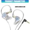 Multifunction Cord Earbuds 3.5mm/Type C In-Ear Headphones Cord with Dynamic Clear Sound Ergonomic Earpieces for Gaming