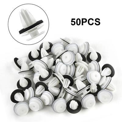 Lot de 50 clips de fixation pour pare-chocs de voiture, accessoires généraux pour voiture, panneau de porte intérieur, garniture de carte