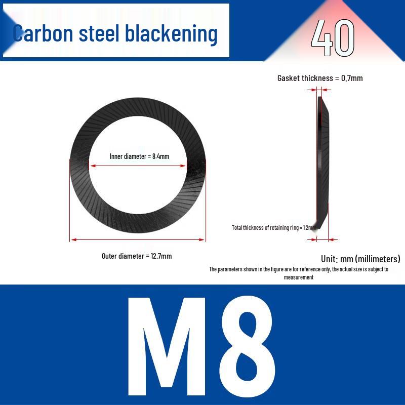 304 Stainless Steel Double-Sided Serrated Lock Washer, Anti-slip Butterfly-shaped, M3-M42