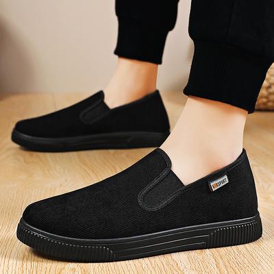 Summer Breathable Canvas Shoes Men's Casual Low-top Comfortable Soft-soled Work Shoes Men