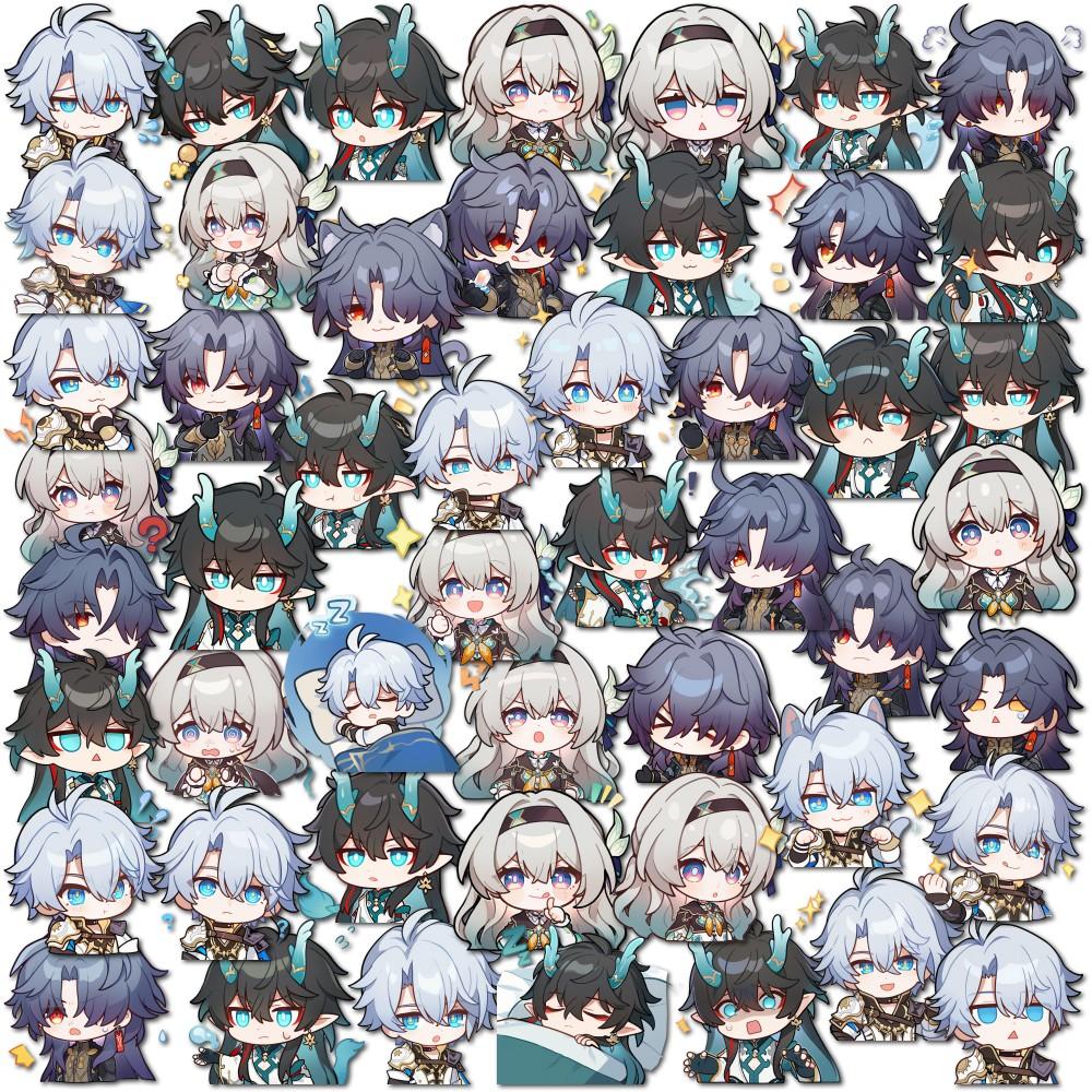 50Pcs Honkai Impact 3rd Game Star Trail Waterproof Stickers, Honkai Impact Starry Sky Cute Decals, Phone Cases, Laptop Cases, DIY Laptop Collectibles
