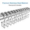 12Pcs Double Sided Shower Curtain Hooks Rust Proof Bathroom Shower Hangers  Curtain Rods