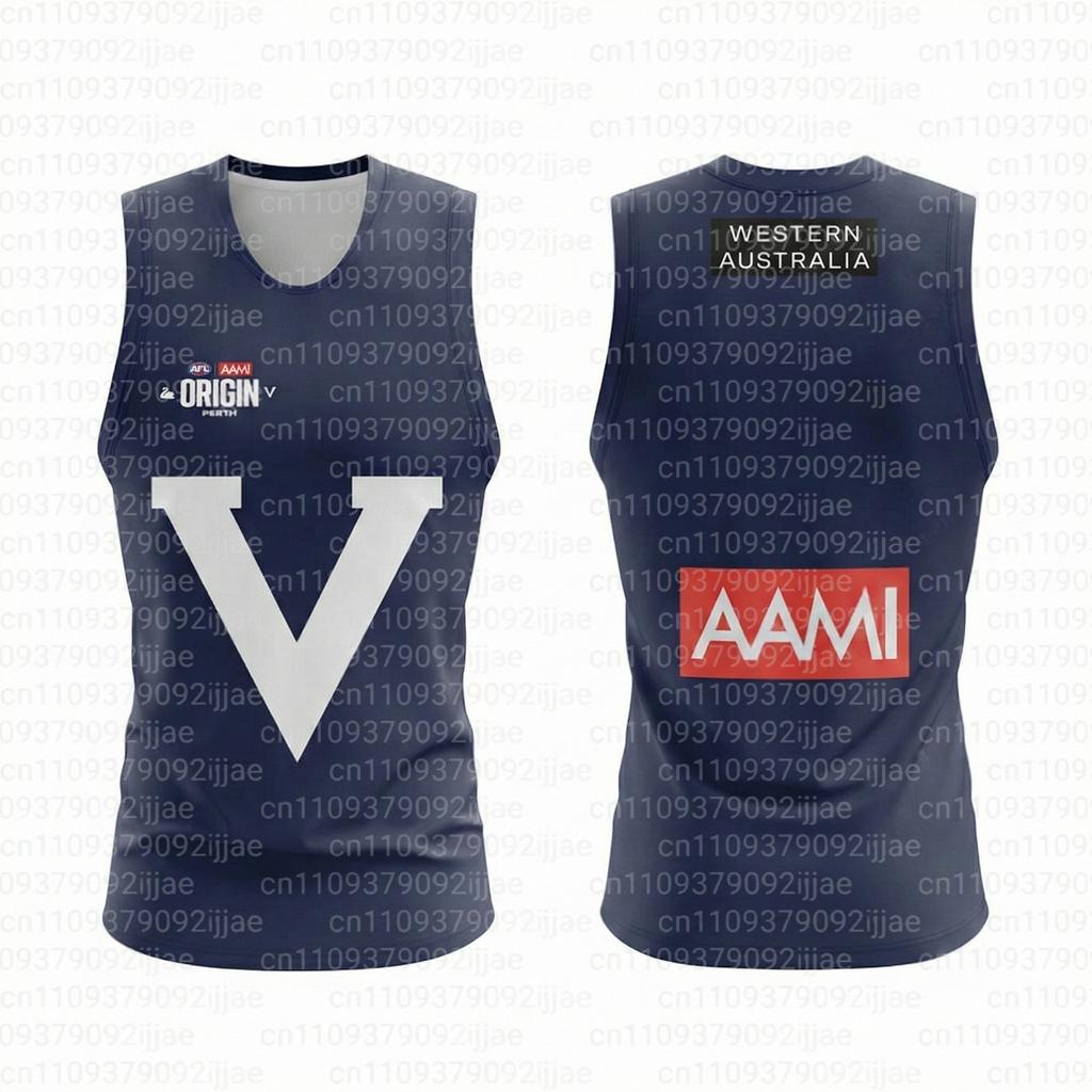 AFL Origen Australia Occidental Victoria Camiseta de Fútbol sin Mangas Transpirable Familiar a Juego 2026 Nueva Cómoda Ejercicio